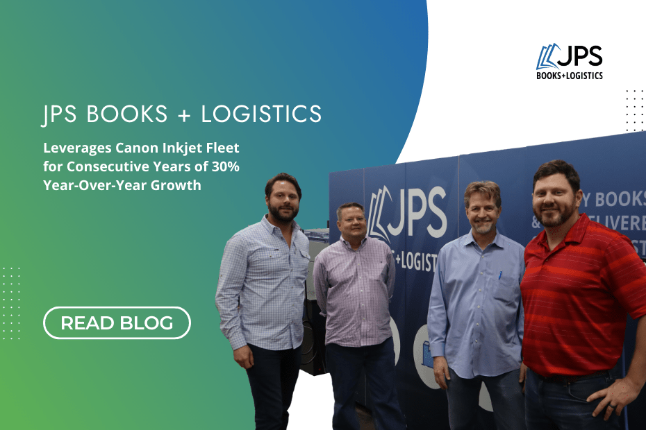 JPS Books + Logistics Leverages Canon Inkjet Fleet print and ship growth